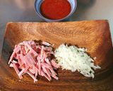おろしドレとトマトソースでなめこパスタ作り方2写真