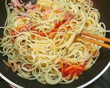 おろしドレとトマトソースでなめこパスタ作り方7写真