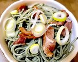 鴨ネギで栄養満点♪パスタ風☆蕎麦丼作り方4写真