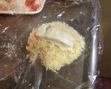 ラップ1枚できれいにパン粉がつく作り方2写真