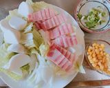 白菜と蕪のミルク味噌スープ作り方1写真