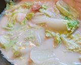 白菜と蕪のミルク味噌スープ作り方6写真