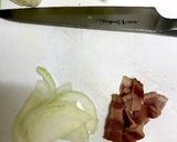 ベーコンと玉ねぎのペペロンチーノ作り方1写真