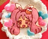 プリキュア＊キュアホイップ＊キャラチョコ作り方6写真