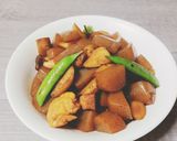余った根菜♪こんにゃく鶏肉こっくり煮物☆作り方5写真