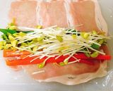 カラフル野菜の豚ばら肉巻き作り方3写真