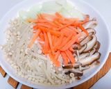 キャベツときのこ類の卵とじ丼作り方2写真