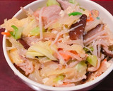 キャベツときのこ類の卵とじ丼作り方6写真