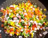 彩りチーズ炒飯☆作り方3写真