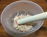 残りご飯➕カニカマde香ばし焼きおにぎり作り方2写真