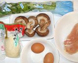 風邪に大麦雑炊♪簡単鶏肉と筍と卵と生姜作り方1写真