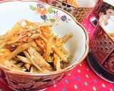 節約★香ばし~【レンコンと鶏皮の金平風】作り方13写真
