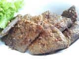 簡単★牛レバーの胡麻味噌ソース焼き作り方5写真