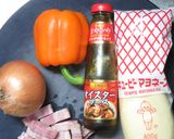 厚切りベーコンとパプリカのオイマヨ炒め作り方1写真