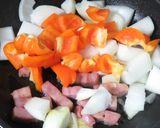 厚切りベーコンとパプリカのオイマヨ炒め作り方5写真