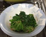 簡単!ほうれん草の白出汁卵とじ!作り方1写真