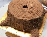 ブッシュドノエル 切り株ケーキ作り方6写真