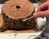 ブッシュドノエル 切り株ケーキ作り方8写真