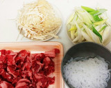 牛肉のすきやき風卵とじ作り方1写真