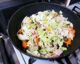 白菜のチーズ ミルク スープ作り方1写真