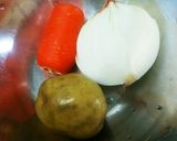 和風カレースープ♪ジャガ芋、人参、玉葱で作り方1写真