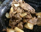 牛切り落とし肉とかぶの胡麻味噌炒め作り方5写真