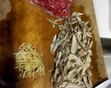 源たれで。牛蒡と牛肉のしぐれ煮風。作り方1写真