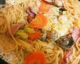 サムライ特製野菜モリモリクリームパスタ❤作り方7写真