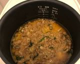 簡単！残り物でひき肉の炊き込みご飯♫作り方5写真