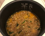 簡単！残り物でひき肉の炊き込みご飯♫作り方5写真