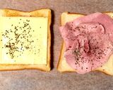ピーナッツクリーム&ハムチーズサンド作り方3写真