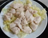 簡単。蒸し料理。鶏胸肉とキャベツ作り方11写真