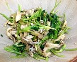 舞茸と三つ葉のごま和え作り方2写真
