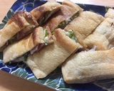 油揚げに葱の青い部分、しらす、チーズ作り方4写真