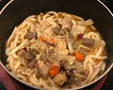 残った具沢山サイコロ豚汁で、豚汁うどん！作り方4写真