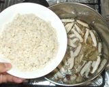 風邪に大麦雑炊♪簡単鶏肉と筍と卵と生姜作り方8写真
