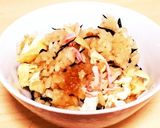 カニカマとひじきのおこわ作り方6写真