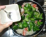 ブロッコリーカニカマの炒め物♪簡単大麦入作り方8写真