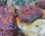 美味しく筋肉増量！玉子とじ牛ステーキ丼作り方8写真