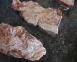 美味しく筋肉増量！玉子とじ牛ステーキ丼作り方4写真