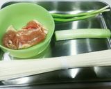 鶏肉と長ネギの煮麺 万能ネギを添えて作り方1写真