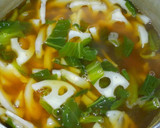 蓮根とチンゲン菜と豆腐 油揚げの煮物❀作り方4写真