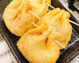 ☼とろり♪納豆キムチーズの油揚げ巾着焼き作り方3写真