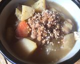 ズルズル食べたい！納豆豚汁作り方2写真