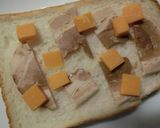 焼き豚×ミモレットのサラダトースト作り方3写真