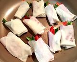簡単！クリスマス☆餃子の皮でピザクレープ作り方4写真
