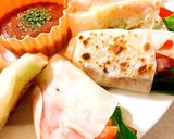 簡単！クリスマス☆餃子の皮でピザクレープ作り方5写真
