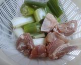 鶏とねぎのソース炒め作り方1写真