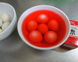 おせち⏹️紅白飾り（うずらの卵）作り方4写真
