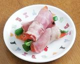 お弁当おつまみにピーマンのベーコン巻き作り方2写真